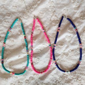 Clay beaded necklaces